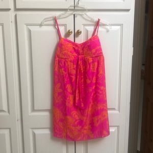 Lilly Pulitzer pink/orange silk sundress